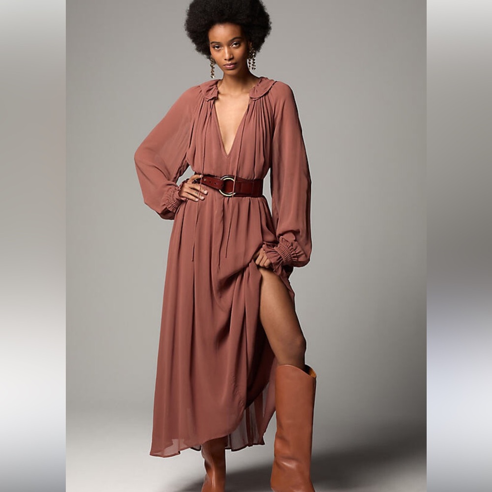 Anthropologie Terracotta Maxi Dress